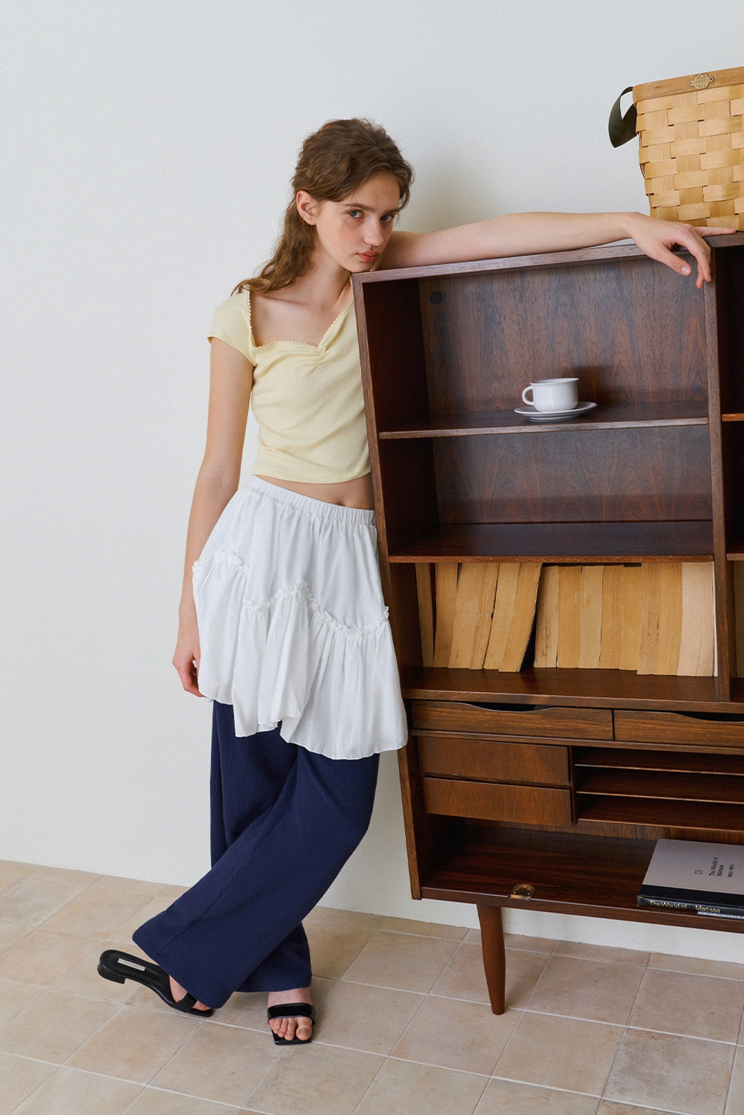 위드아웃썸머 Wave frill skirt_ivory 상품 이미지 2