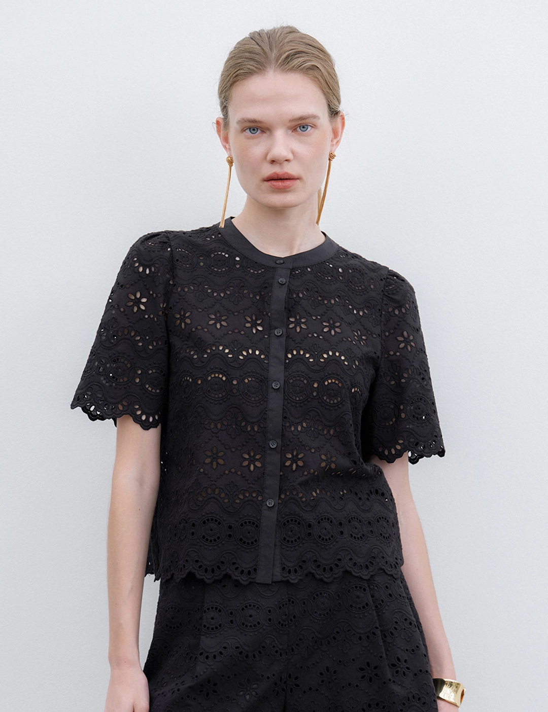 노미나떼 5th / Iris Lace Blouse (Black) 상품 이미지 2