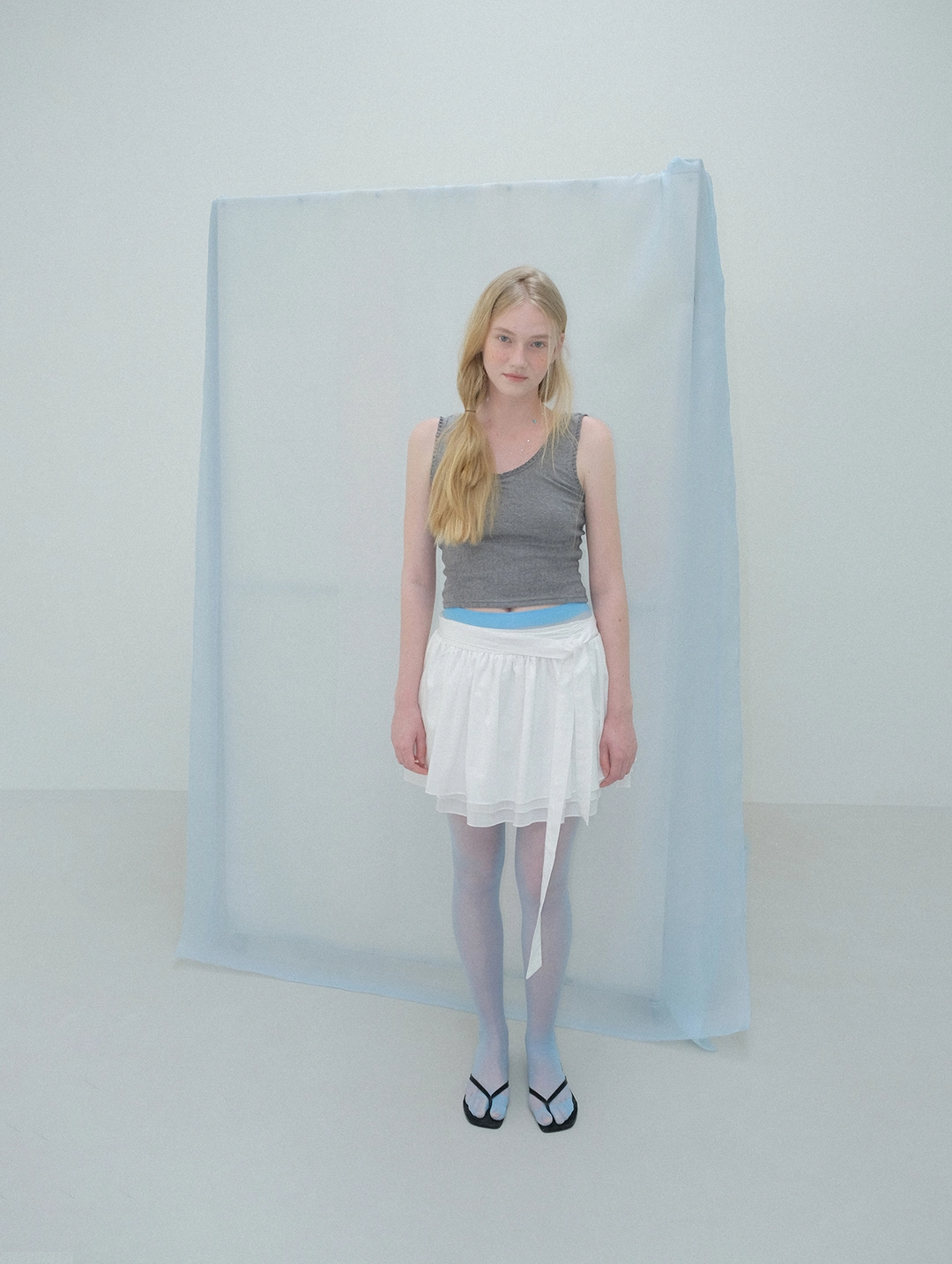 포에토 Betty layering skirt - ivory 상품 이미지 2