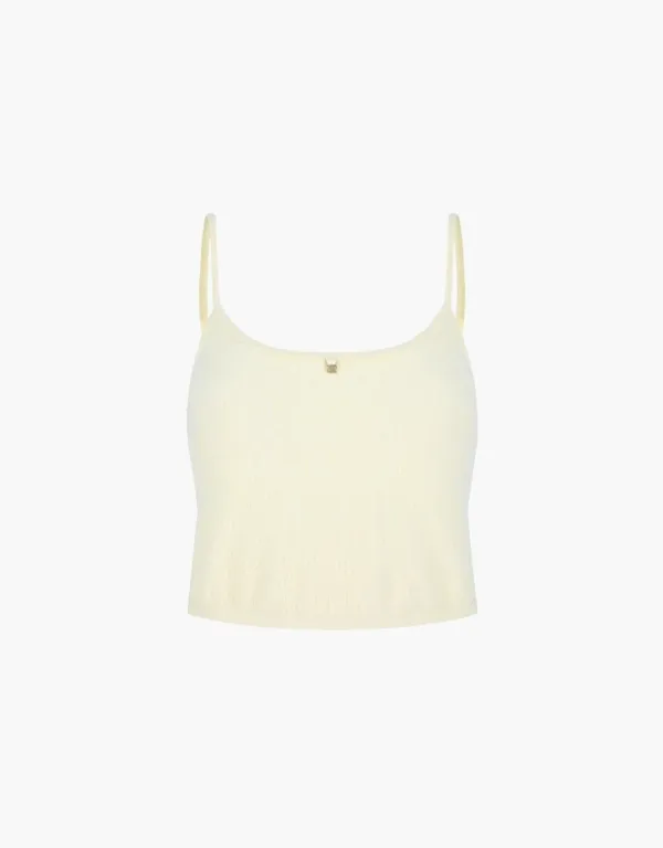 terry sleeveless top - ivory