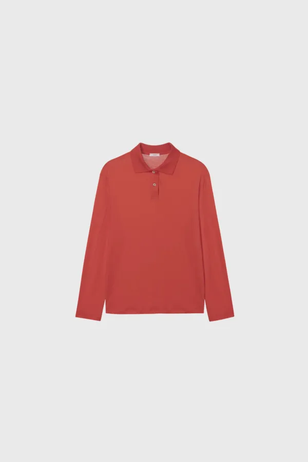 Cotton Collar T-Shirt (White / Light Pink / Light Gray / Gray / Red / Black)