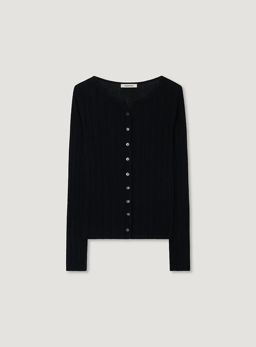 망고매니플리즈 ROZ SLIM CARDIGAN_BLACK 상품 이미지 1