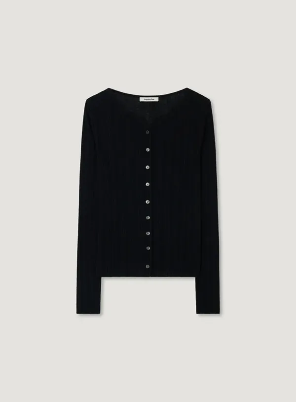 ROZ SLIM CARDIGAN_BLACK