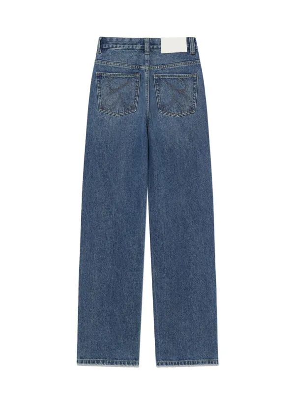 THE LINDA HIGH WAIST WIDE JEANS (OCEAN BLUE)