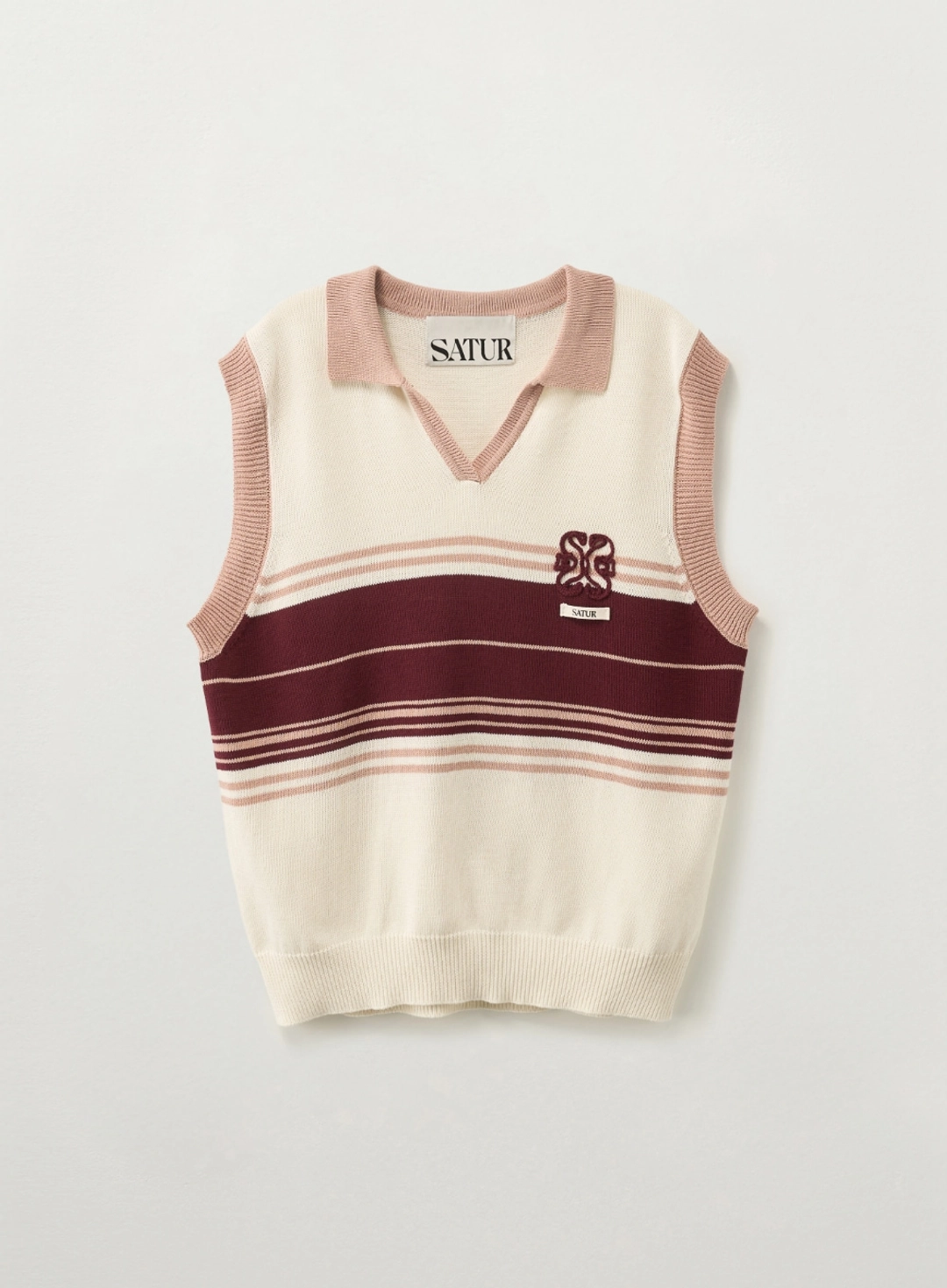 세터 Open Collar Knit Vest - Cream 상품 이미지 1