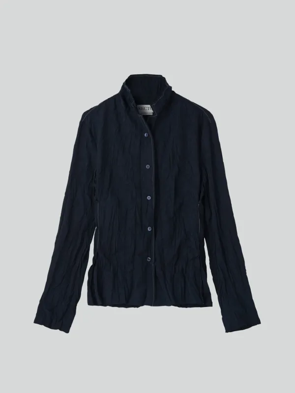 WHOLE CREASE BLOUSE (DARK NAVY)