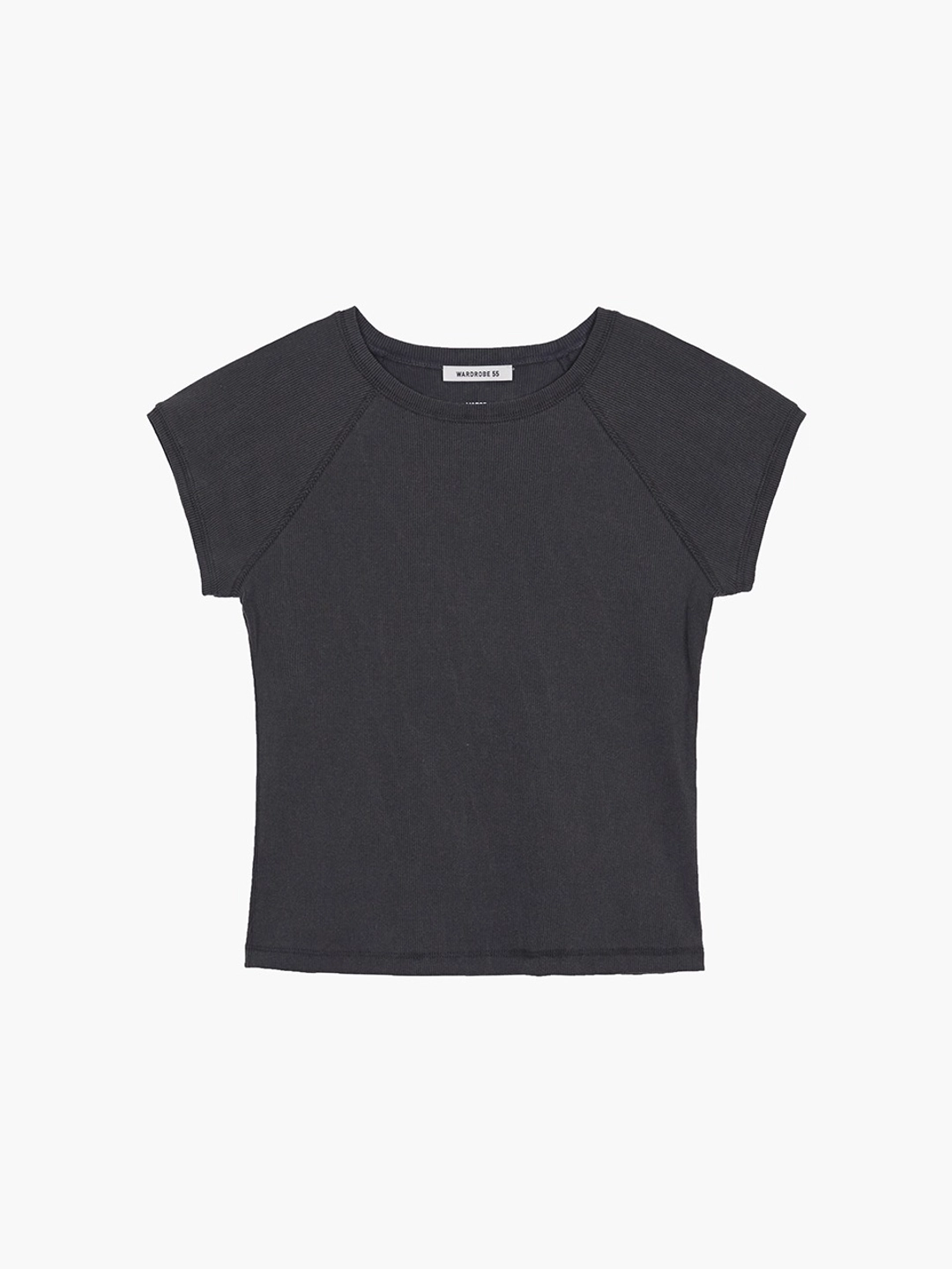 마지셔우드 RIBBED RAGLAN T-SHIRT_charcoal 상품 이미지 1