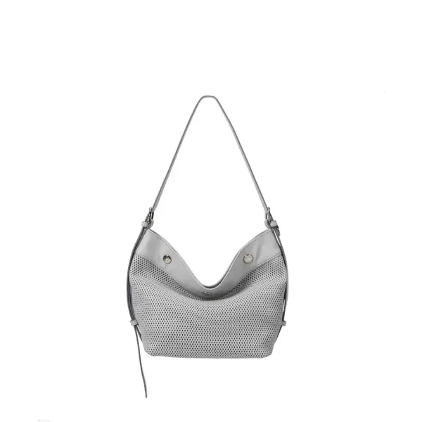 [아울렛] Perfec Button Up Net Hobo Piccolo (퍼펙 버튼 업 네트 호보 피콜로) Foggy Grey
