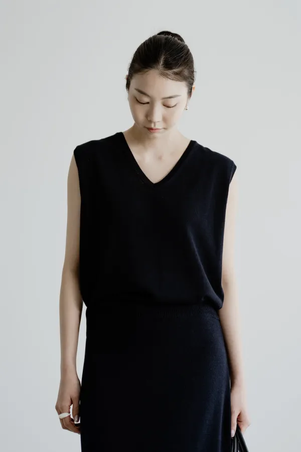 39932_Linen-blend vest TW
