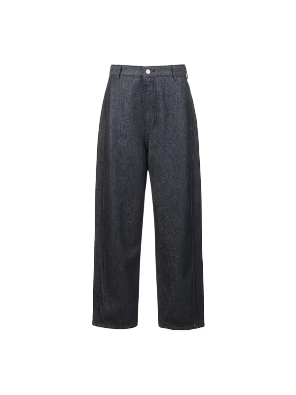 SIDE SEAM WIDE DENIM PANTS [INDIGO]