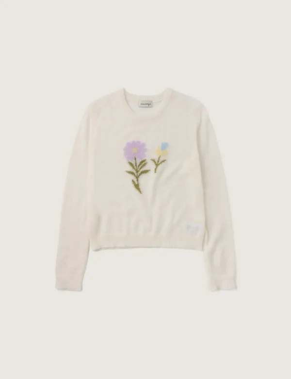 Daisy Flower Knit (Ivory)