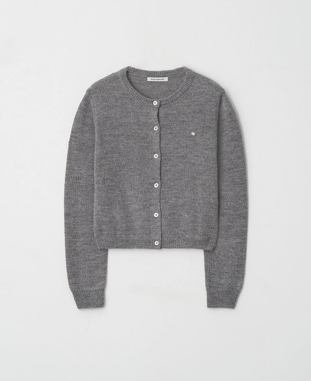스텝어라운드 Kid Mohair Round Crop Cardigan_GREY 상품 이미지 1