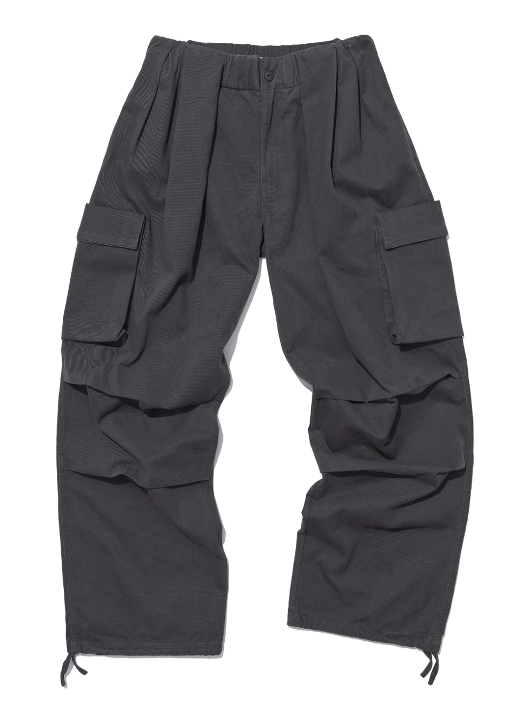 파르티멘토 [WOMEN] GATHERED WAIST CARGO PANTS_CHARCOAL 상품 이미지 1