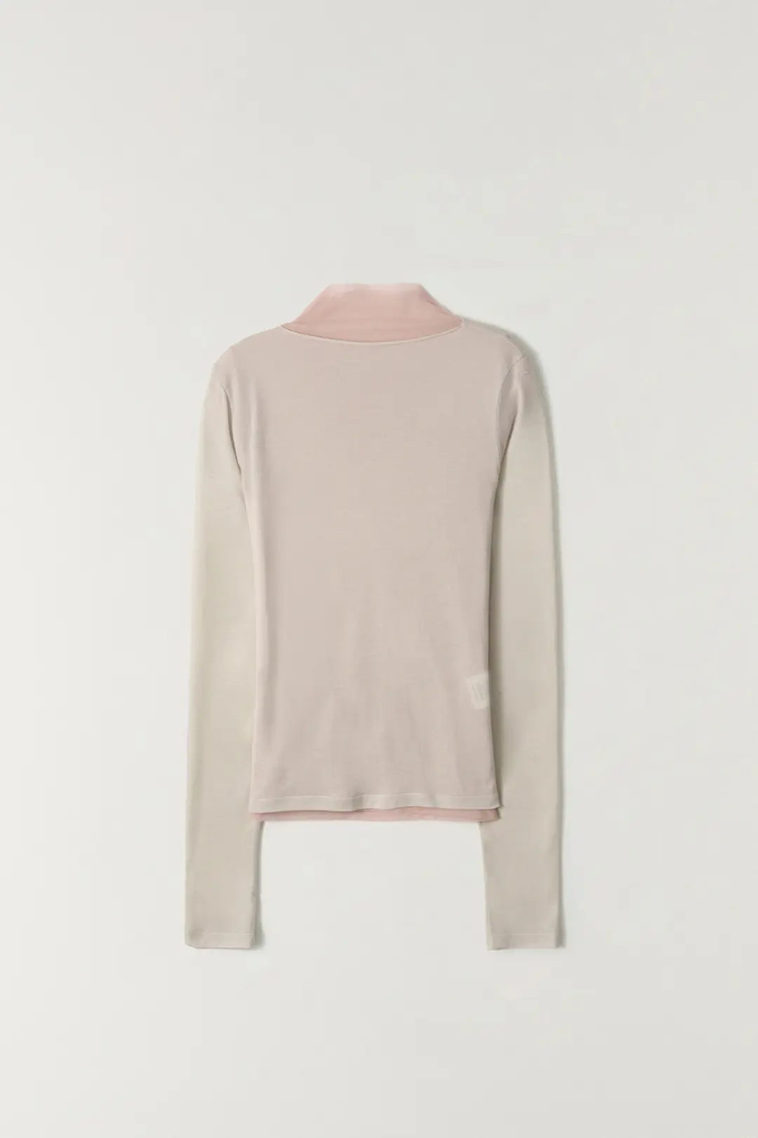 더라우스트 쉬어 레이어드 폴라T SET PINK/LIGHTGRAY 상품 이미지 3