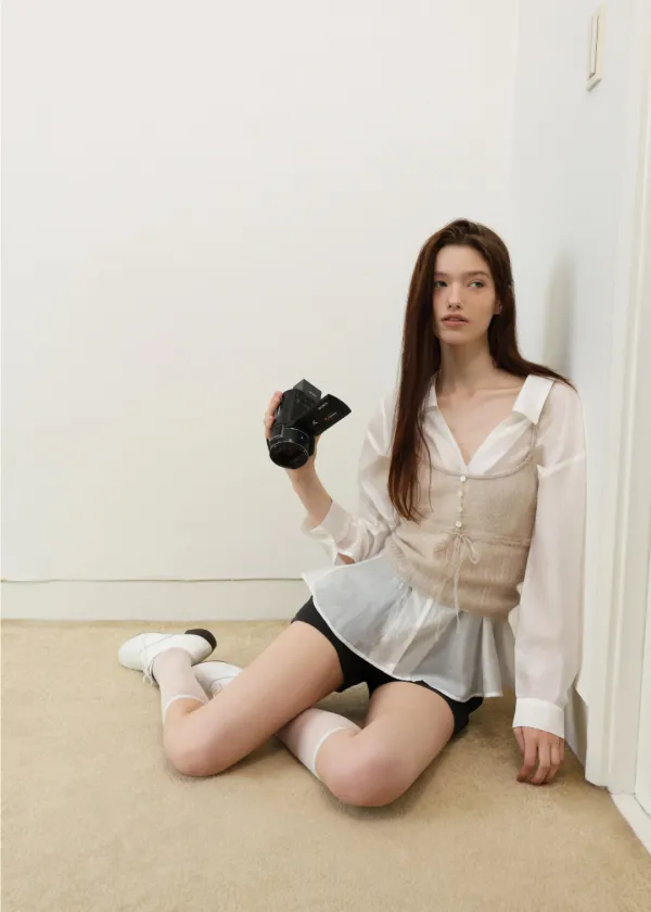 [3RD] Corti Bustier Knit(Melange Grey)