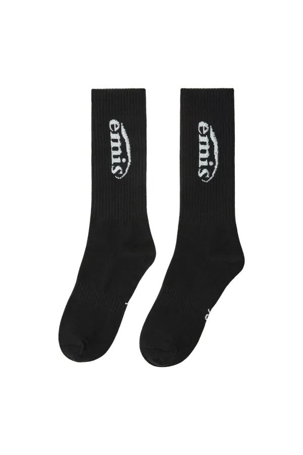 NEW LOGO JACQUARD SOCKS-BLACK