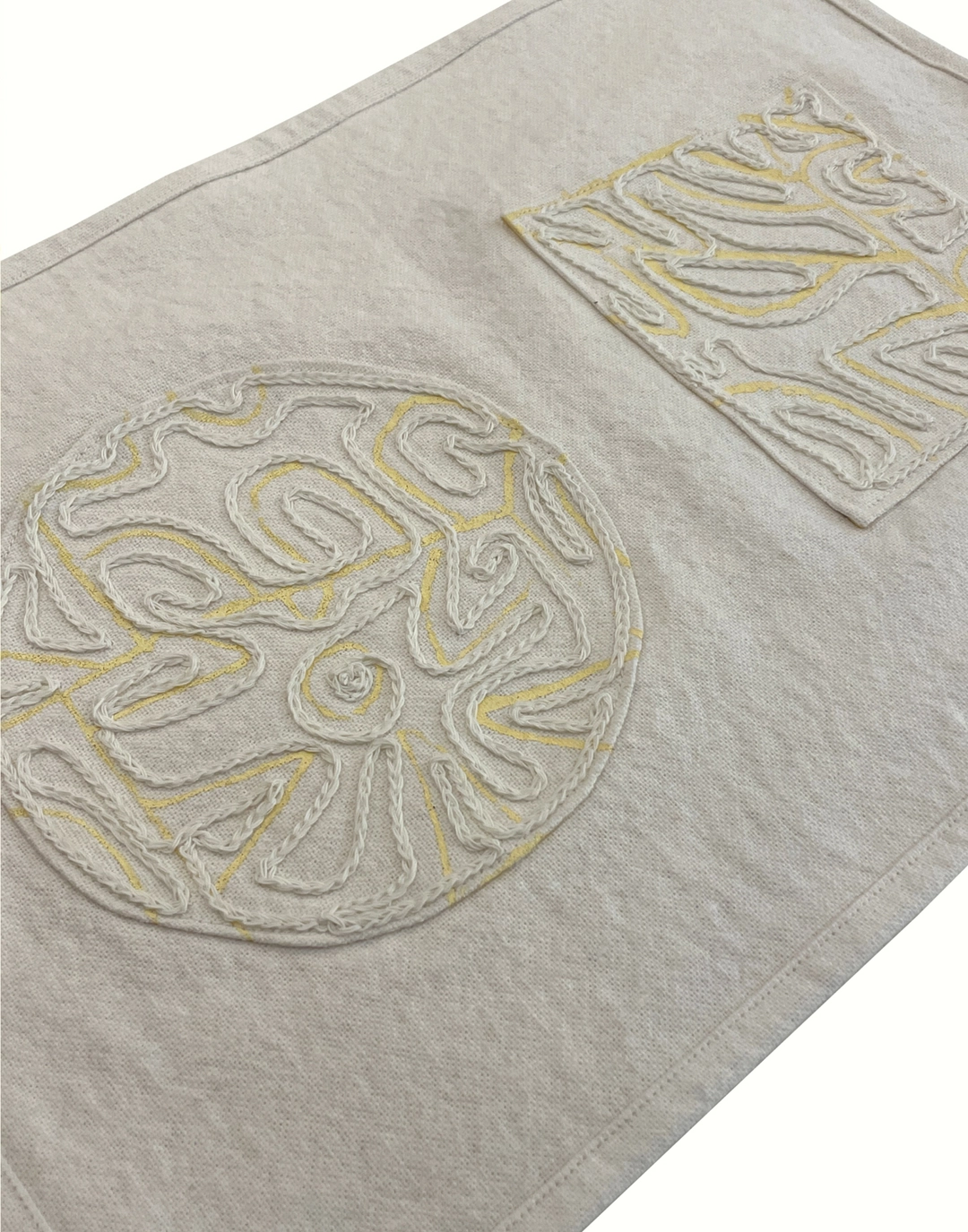 띵크플랜트 Square Rhythm Placemat, Ivory 상품 이미지 3