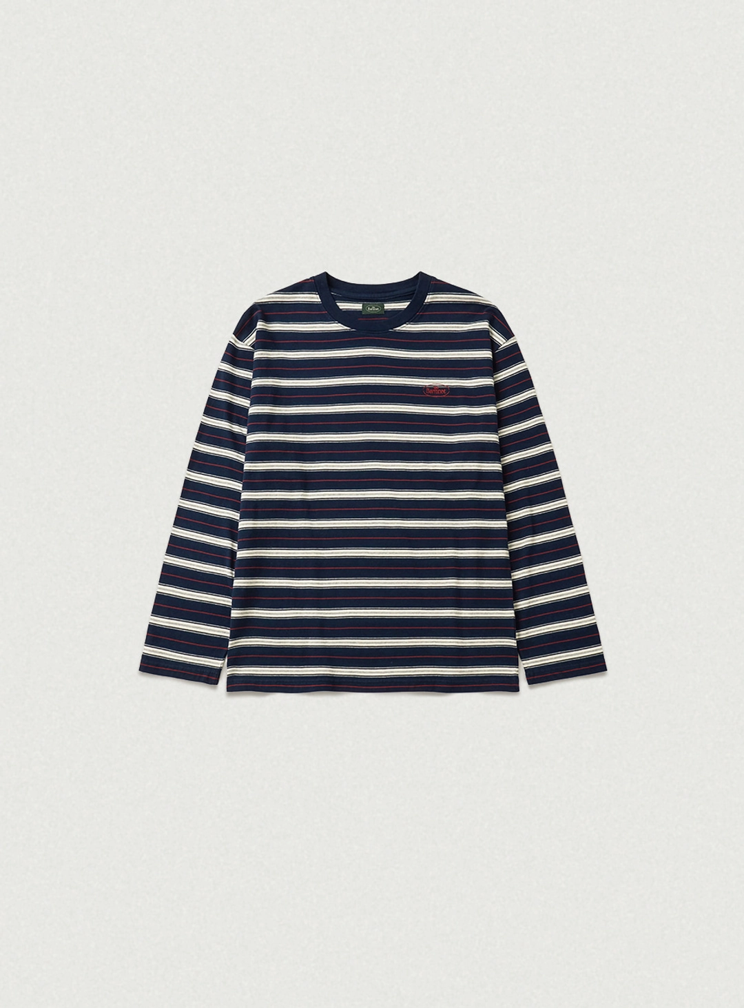 더바넷 Lang Stripe Overfit T-shirt_Navy [10월 초 순차 배송] 상품 이미지 1