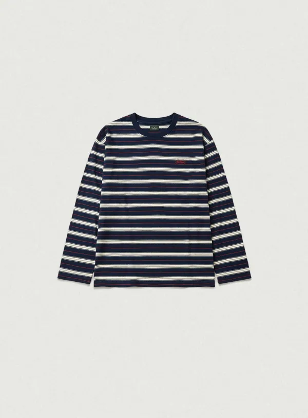 Lang Stripe Overfit T-shirt_Navy [10월 초 순차 배송]