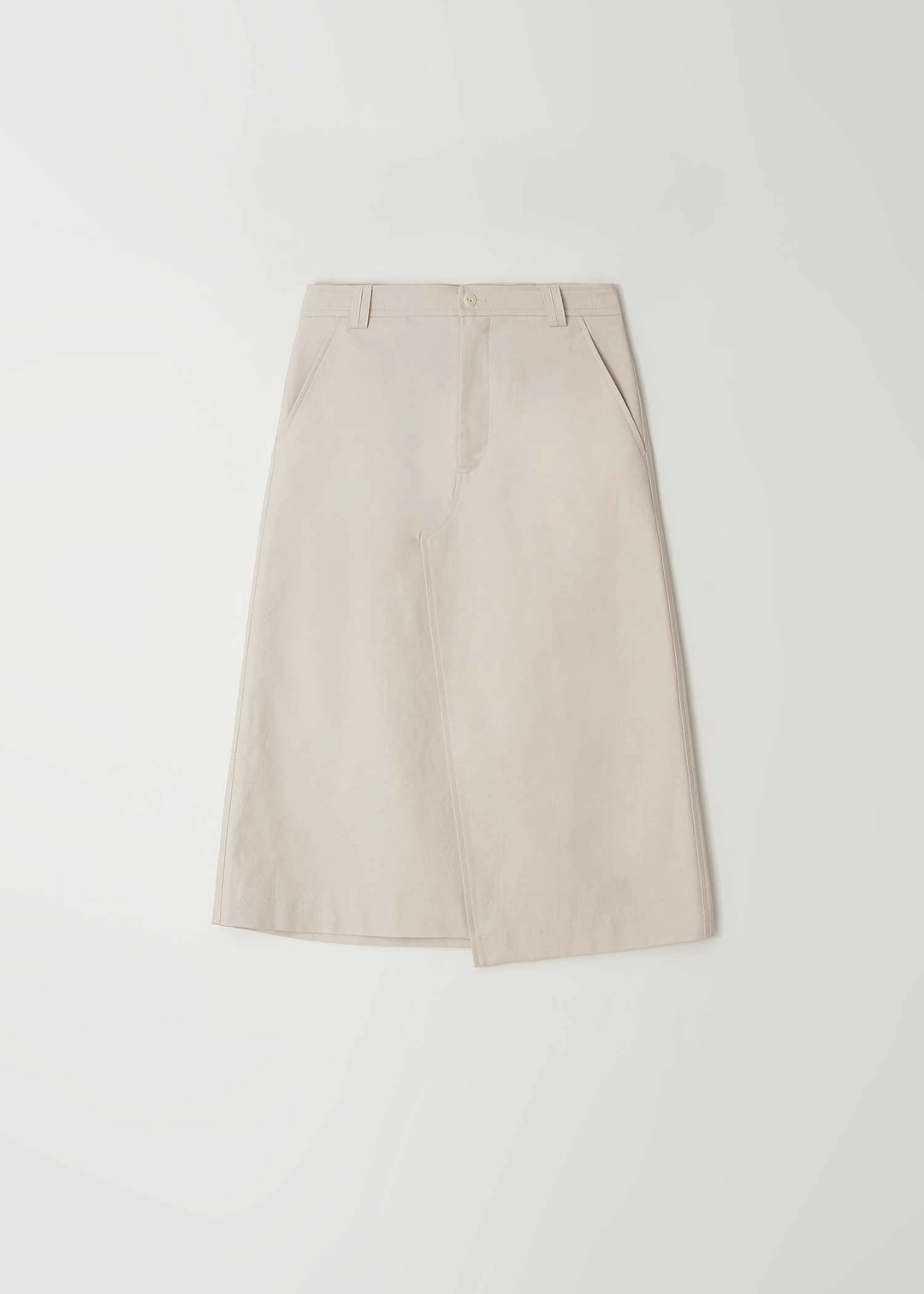 더라이 Semi Unbalance Skirt(Light Beige) 상품 이미지 2