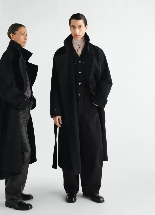 WRAP COAT IN WOOL
