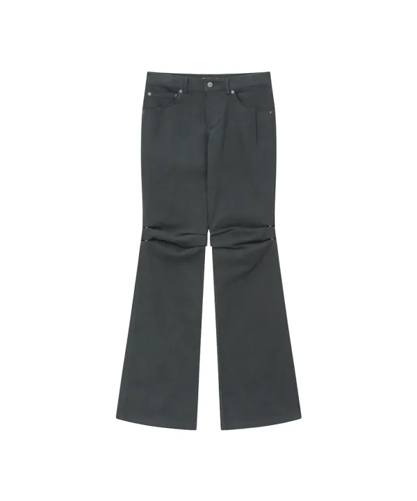 Shifted snap pants  CHARCOAL