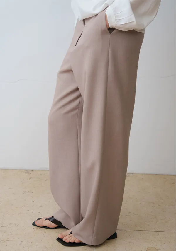 SIGNATURE STITCH WIDE SLACKS_BEIGE_OF1C2XPL01BEG