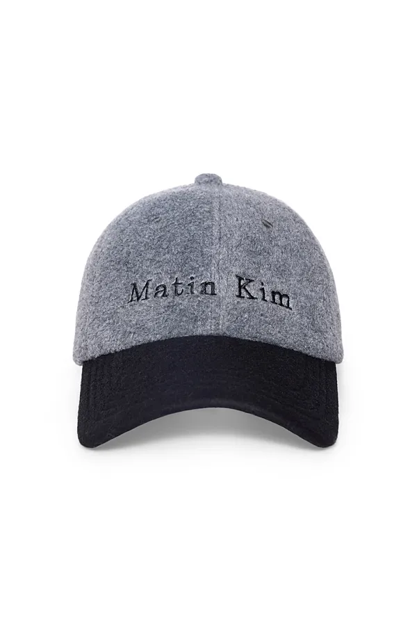LOGO FLEECE BALL CAP IN GREY