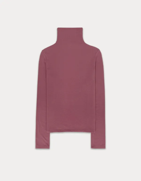 turtleneck logo top - pink
