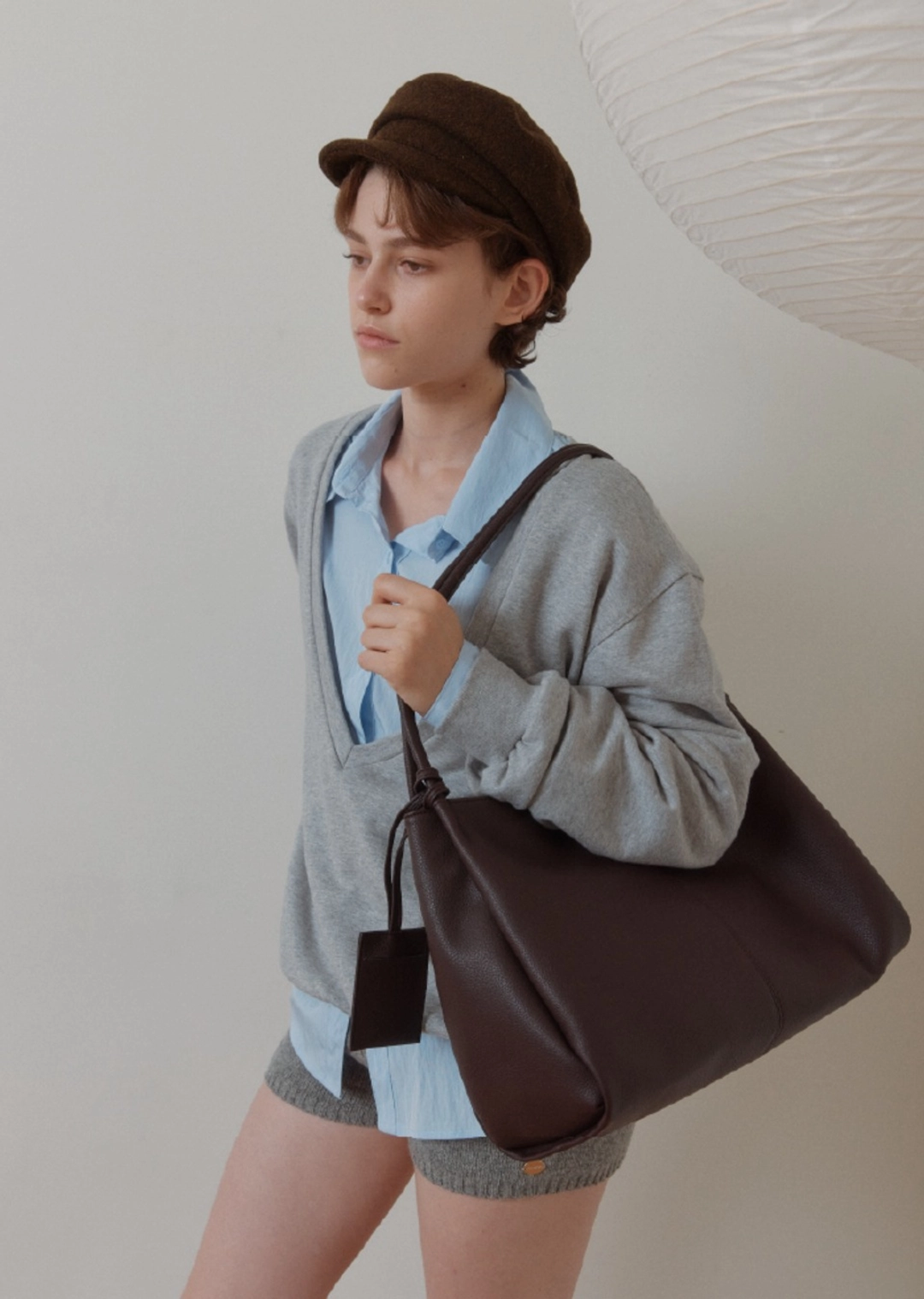아노에틱 ANC SOFT STRING BAG_BROWN 상품 이미지 1