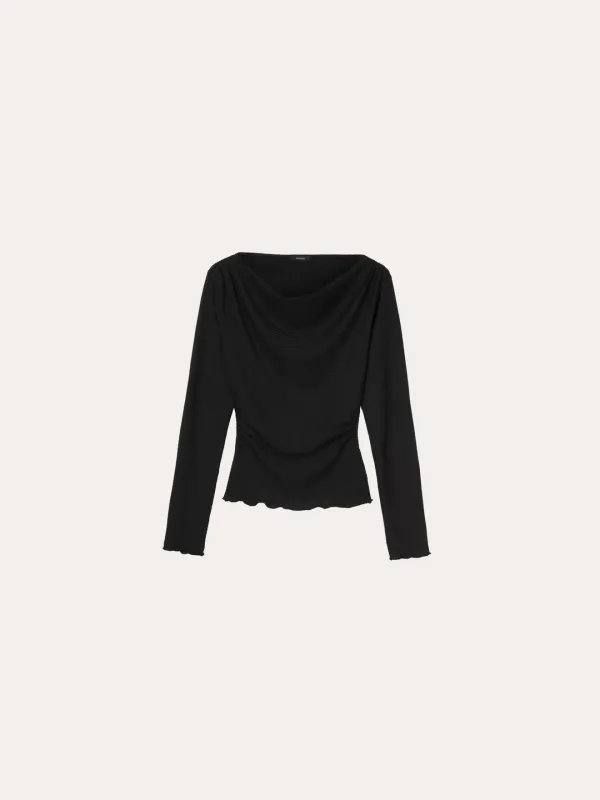 리에타 오프숄더 티셔츠[BLACK]*오늘 출발