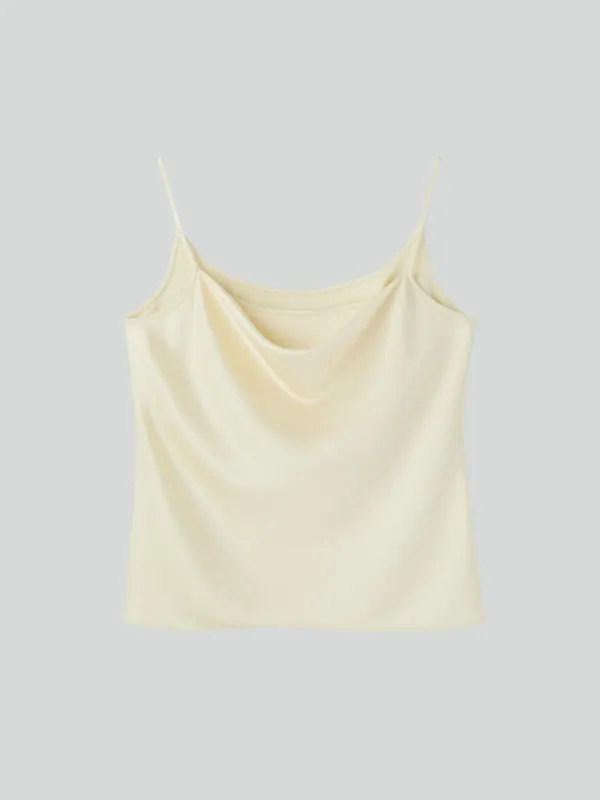 BACK DRAPE CAMISOLE TOP (LEMON YELLOW)