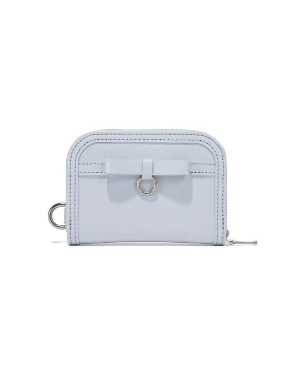 FLAT BOW RING WALLET_LIGHT BLUE GREY