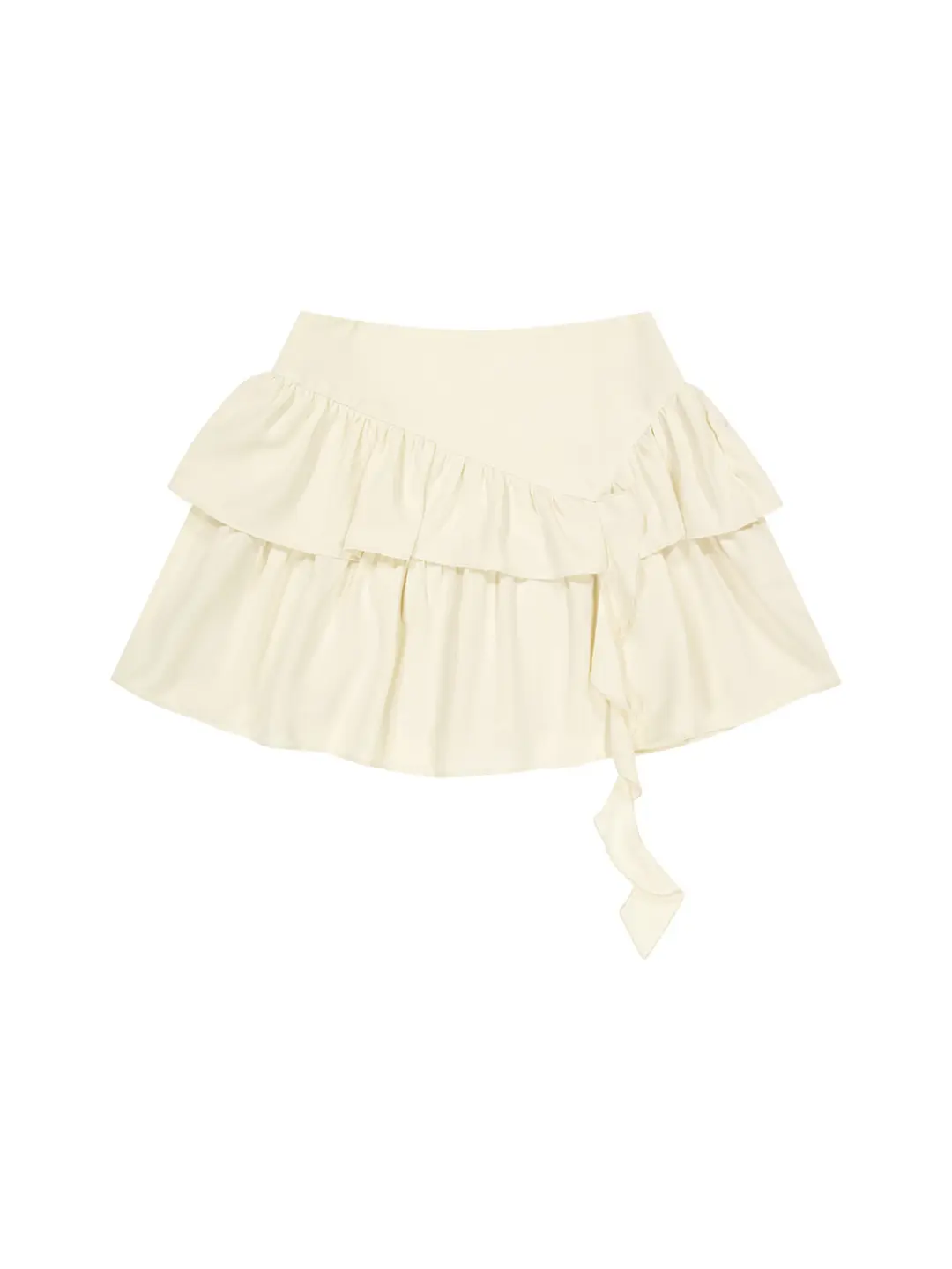 마가린핑거스 RUFFLE UNBALANCE SKIRT (CREAM) 상품 이미지 1