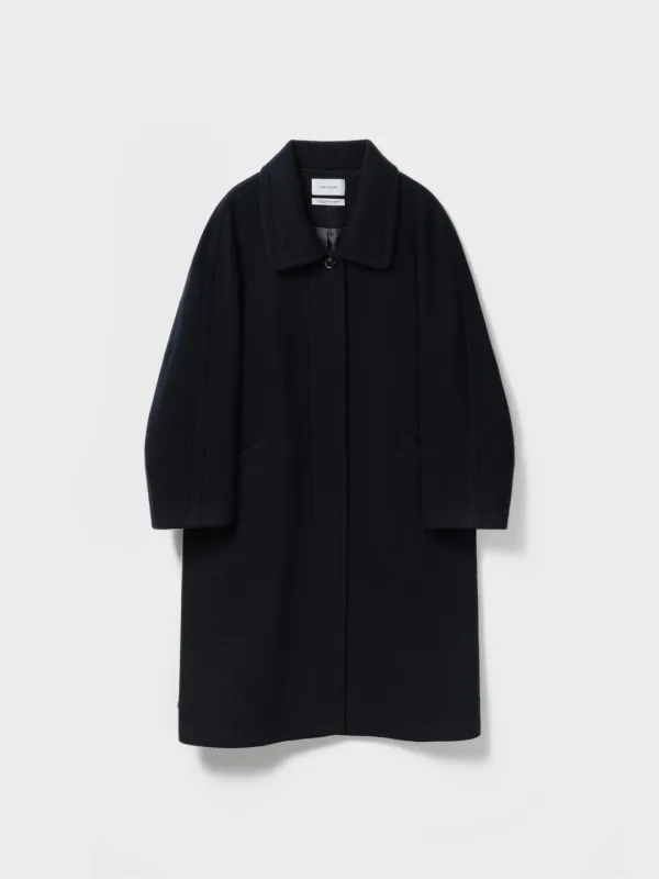 Cashmere Blend Raglan-Sleeve Mac Coat_Black