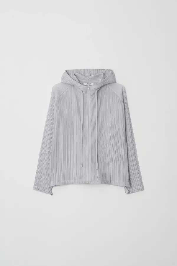 Nove Pleats Hoody Zip-Up