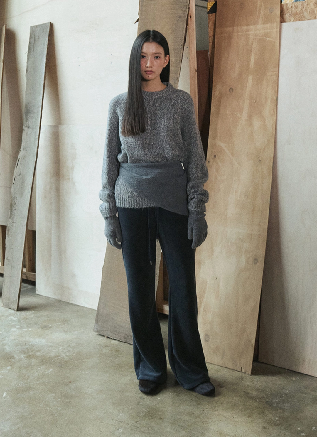 스텝어라운드 [3차] [융기모] Fleece Lined Bootcut Banding Pants_NAVY 상품 이미지 2