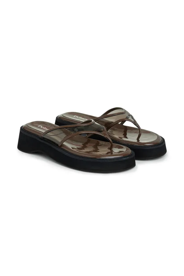 JELLY FLIP FLOP IN BROWN