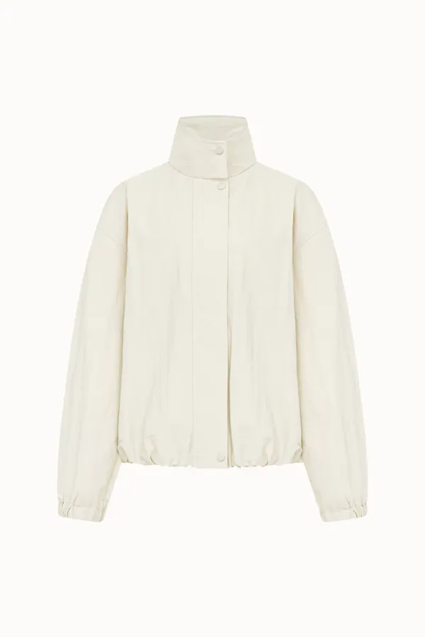 [2차 리오더]High-Neck Windbreaker Jumper[LMBESPJK5102]-Cream Beige