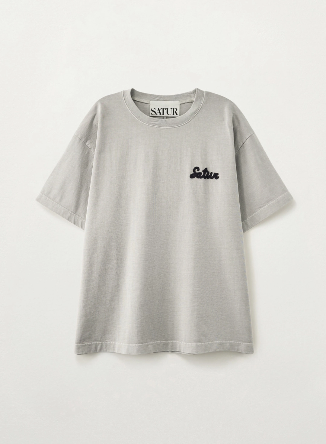 세터 Flowing Small Logo Dyed T-Shirt - Gray 상품 이미지 1