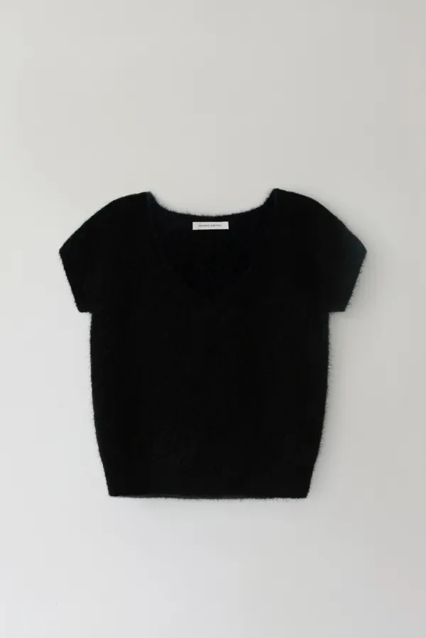 5TH / Sienna v-neck short sleeve knit (Black)