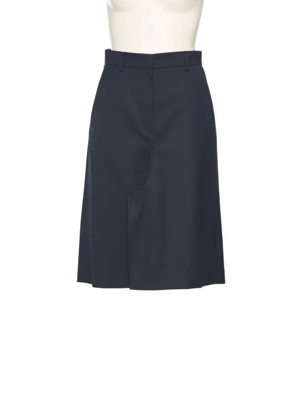 SS25 NAVY HIGH RISE BERMUDA PANTS