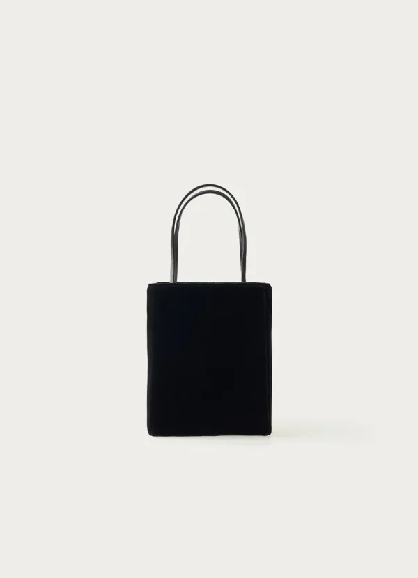 Vernis tote bag (Black velvet)
