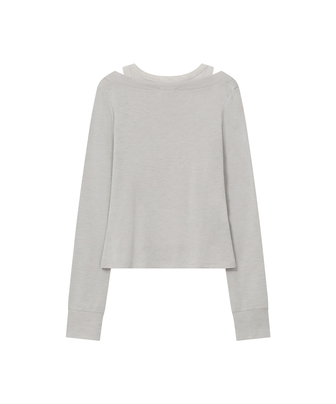 미세키서울 [레이 PICK] Layered line sheer long sleeve GREY 상품 이미지 2