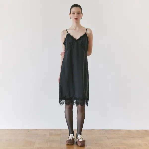 SIA8046 빈티지 레이스 슬립 원피스_Vintage black