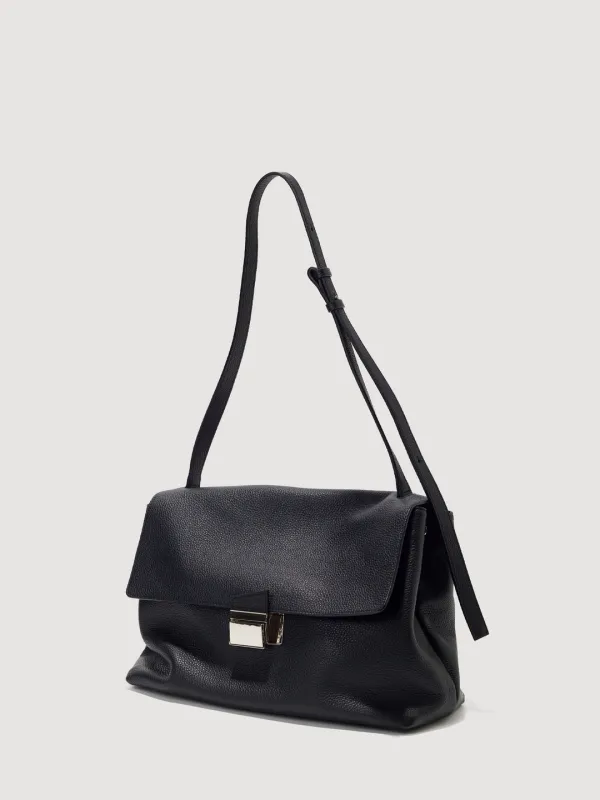 Delfi Satchel Bag Large Black