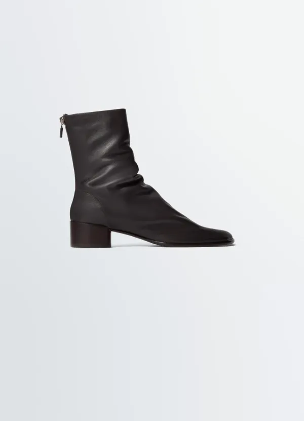 GLOVE BOOTS 30 MM HEEL IN LEATHER