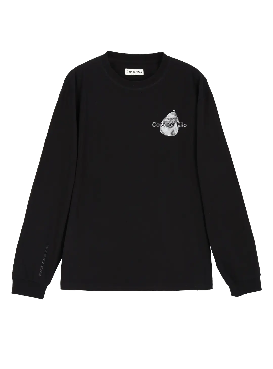 코스트퍼킬로 COSTPERKILO X PPURI COLLABORATION L/S T-SHIRT BLACK 상품 이미지 2