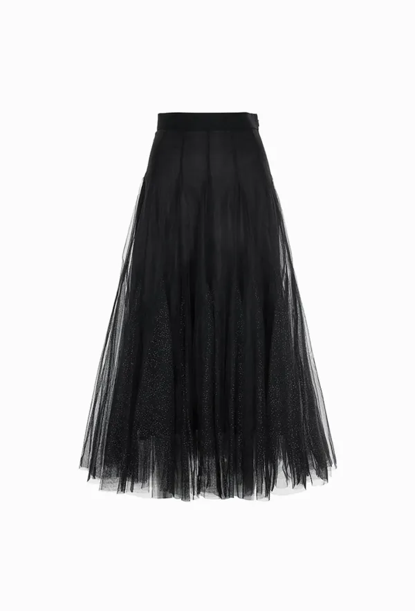 Etoile Banding Sha Skirt (Black)