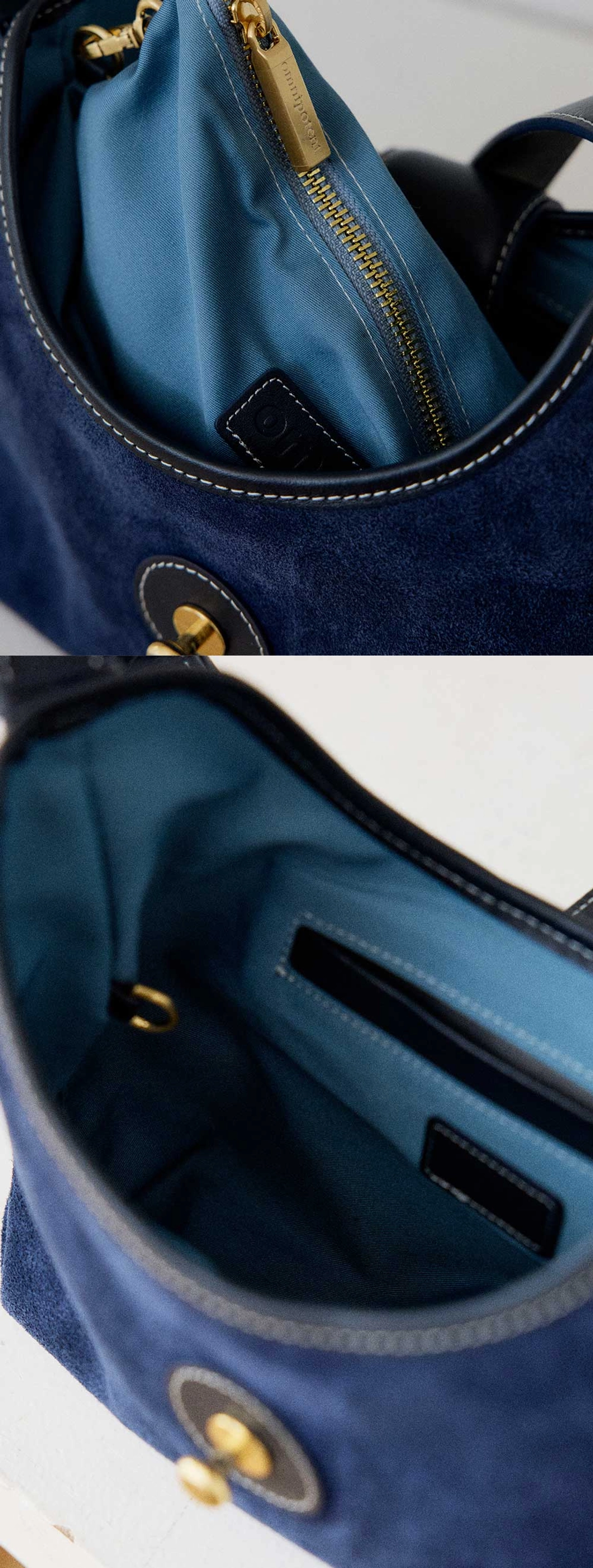 옴니포턴트 momentum tote bag(small) _Suede navy 상품 이미지 2